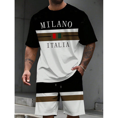 👕 50% DI SCONTO ORA! 🎨 Completo da Uomo T-Shirt e Pantaloncini Stampati – Morbido e traspirante – Perfetto per l'estate, la spiaggia o i giorni casual – stile facile da abbinare 🌊✨