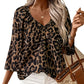 Chic Leopard Print Commuter Blouse