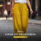 ⏰Last Day Special Price 50%OFF!!!  Women's Loose-Fit Drawstring Lantern Pants, Slimming Baggy Ankle Cuff Pants for Home & Outdoor