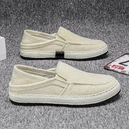 Scarpe Casual da Uomo in Lino Leggere Estive Slip-on Pigre Loafer