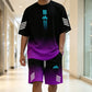 Set Due Pezzi T-Shirt e Pantaloncini Estivi da Uomo