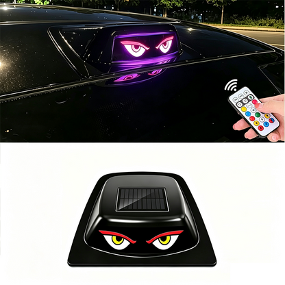 👀 3 eye styles. Solar powered. All-night battery. Your car's new nighttime attitude. 😈🚗