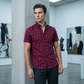 🔥 Pro-Favorite Men's Casual Short Sleeve Plaid Shirt – Cotton-Polyester Blend – Breathable 👕
