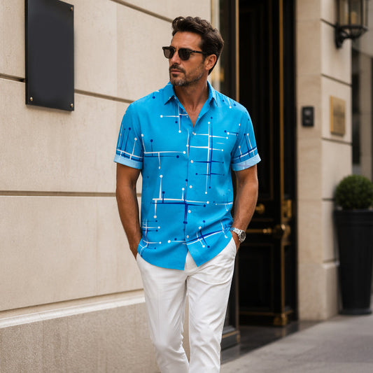 Men's Relaxed Fit Button Down Shirt
