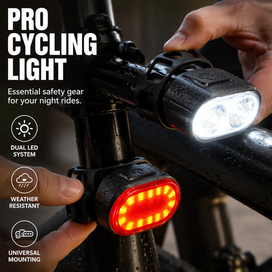 USB Rechargeable Bike Light Set 🚲🔦 Light Up the Road, Ride Home Safe – No Batteries, No Fuss ✨