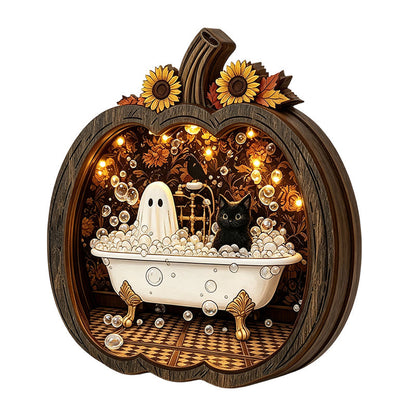 Halloween Wooden Pumpkin Tabletop Decor