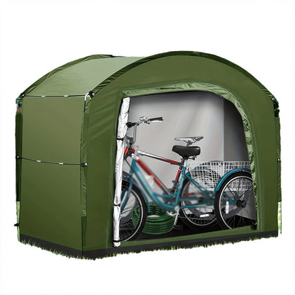 🚲🏠 Outdoor Portable Bike Storage Shed – weather-resistant, spacious, easy assembly – fits bikes, tools & lawn mower. 50% OFF! 🔥💪