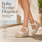 Women's Platform Wedge Sandals Straw Woven Ankle Strap Open Toe Shoes